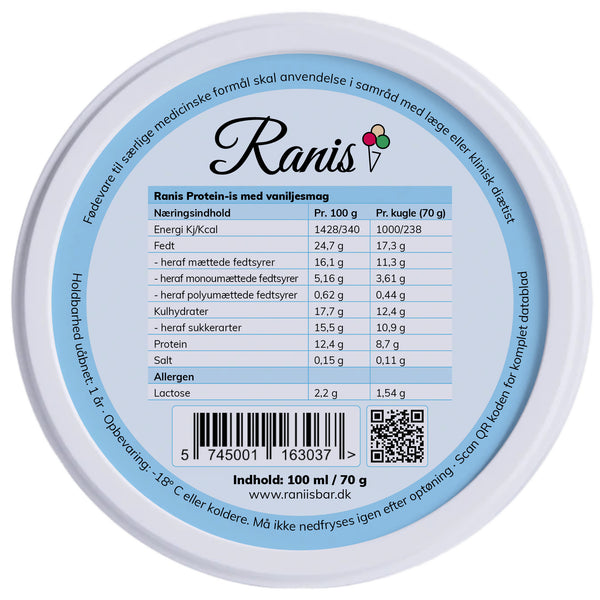 Ranis Vanilla Protein Ice Cream