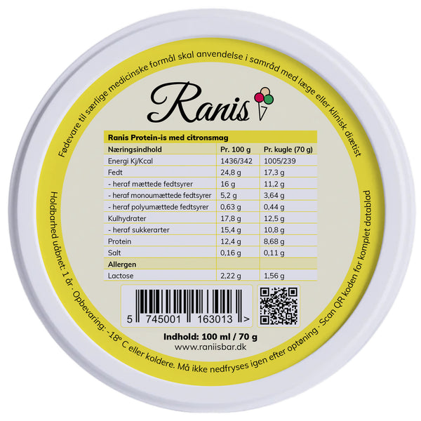 Ranis Lemon Protein Ice Cream