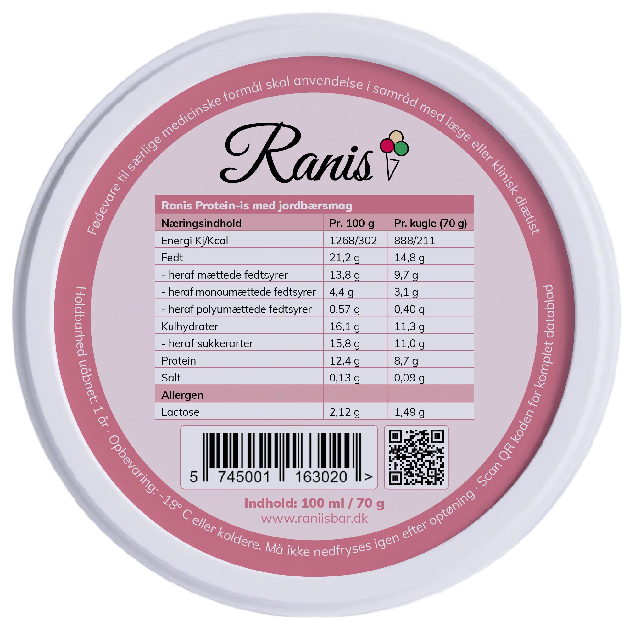 Ranis Strawberry Protein Ice Cream